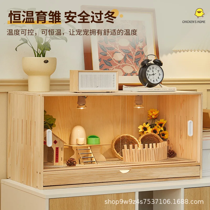 Caja de alimentación para pollos Rutin, conjunto especial completo de cabaña para paisajismo, incubadora de invierno, jaula para nido de pollo para pollo joven - imagen 2