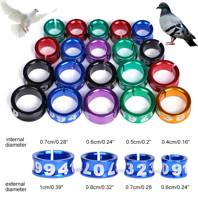 Anillo de aluminio para identificación de aves