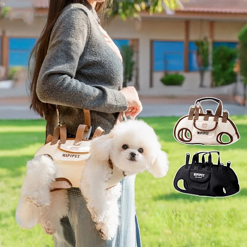 Bolsa portátil para perros de compañía, bolsa transportadora multiusos para exteriores con dibujos animados de viaje Diagonal para gatos, productos para mascotas, accesorios transpirables - imagen 2