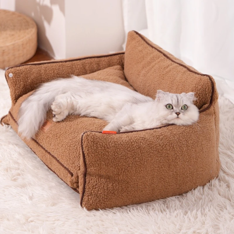 La perrera se calienta en invierno, cama lavable extraíble para gatos, estera para dormir para perros, suministros para mascotas, nido, sofá Universal para mascotas para todas las estaciones - imagen 3