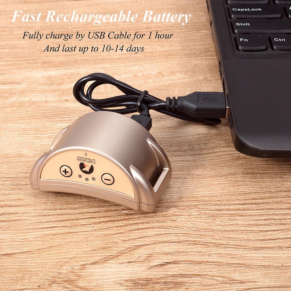 Dispositivo antiladridos para perros, Collar de entrenamiento para perros recargable por USB, Collar para mascotas con sensibilidad ajustable, negro, dorado y plateado - imagen 4