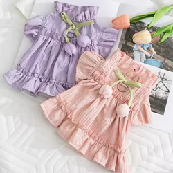 Vestido princesa primavera verano para perros pequeños y cachorros