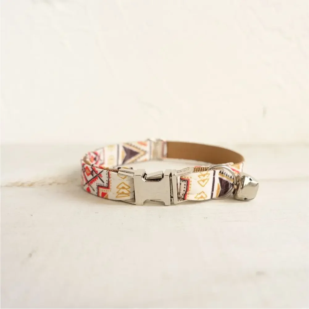 Collar de gato personalizado con grabado gratuito, correa para mascotas a juego, hebilla de Metal de contactos personalizados, Collar pequeño marrón para mascotas - imagen 2