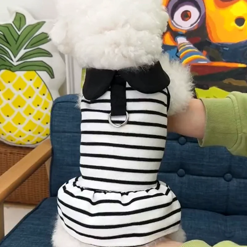 Conjunto verano 2 piezas para perros y gatos – Vestido con hebilla - imagen 2