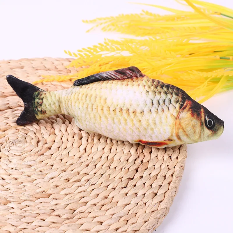 Juguete interactivo de entrenamiento para gatos, almohada de peluche de pez, juguete interactivo para masticar, suministros para mascotas, entretenimiento - imagen 2