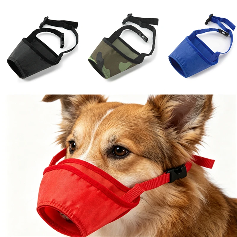 Bozal para perros pequeños y medianos ajustable de nylon anti-mordida - imagen 4