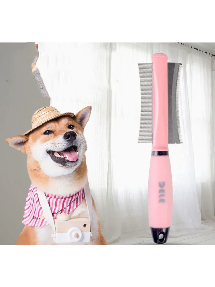 Peine de pelo para mascotas, removedor de pelo para perros y gatos, cepillo de fácil deshedding de doble cara para herramienta de cuidado de gatos para perros de pelo largo y pequeño - imagen 5