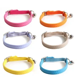Collar para gato ajustable con campana y elástica – Color macarrón