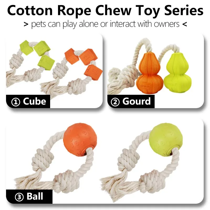 Juguete interactivo para masticar perros medianos y grandes, cuerda de algodón, juguete Molar para mascotas, entrenamiento para actividades al aire libre - imagen 5