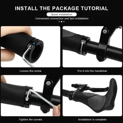 Puños de goma ergonómicos con bloqueo para bicicleta de montaña