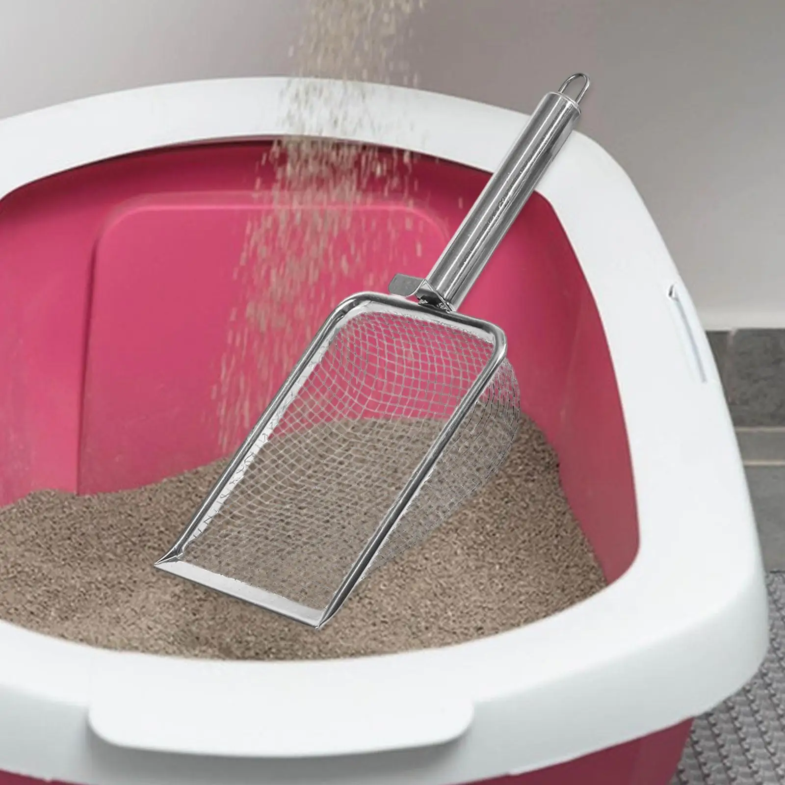 Cat Litter Scooper Mesh Convenient Heavy Duty Premium Stainless Steel Cleaner Sifting Sand Versatile Pet Sifter