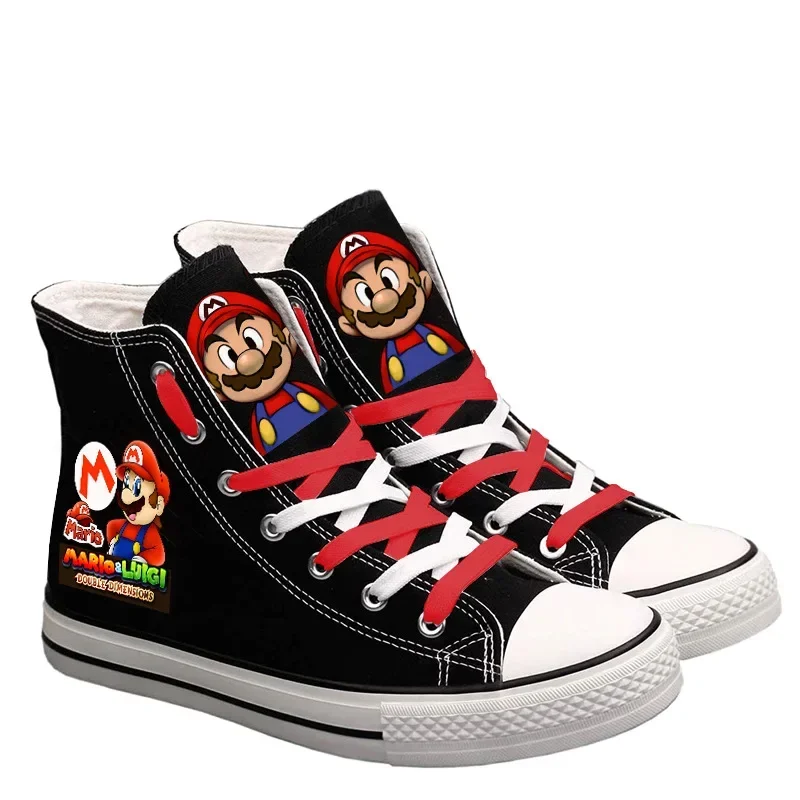 Super Marios Bros-zapatos de lona de alta calidad para hombre y mujer, zapatillas de deporte a la moda, ropa de calle para estudiantes, Cosplay de Mario Luigi, zapatos vulcanizados, regalo - imagen 5