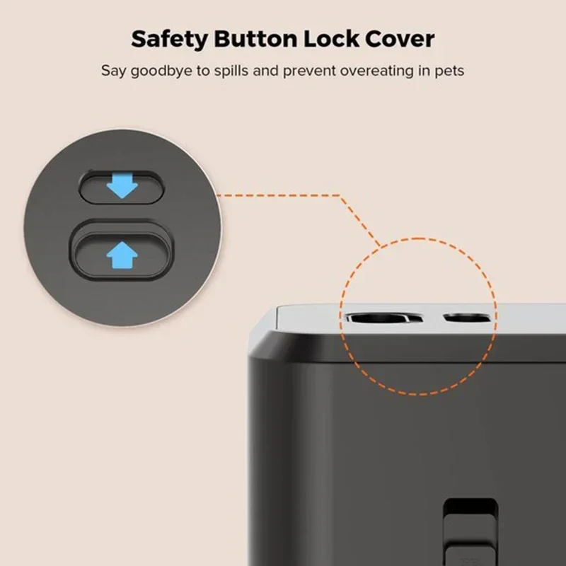 Alimentador automático para mascotas con botón pulsador USB, alimentador inteligente para gatos, alimentador lento para perros con temporizador, suministros para mascotas, tazón de comida, 2L - imagen 3