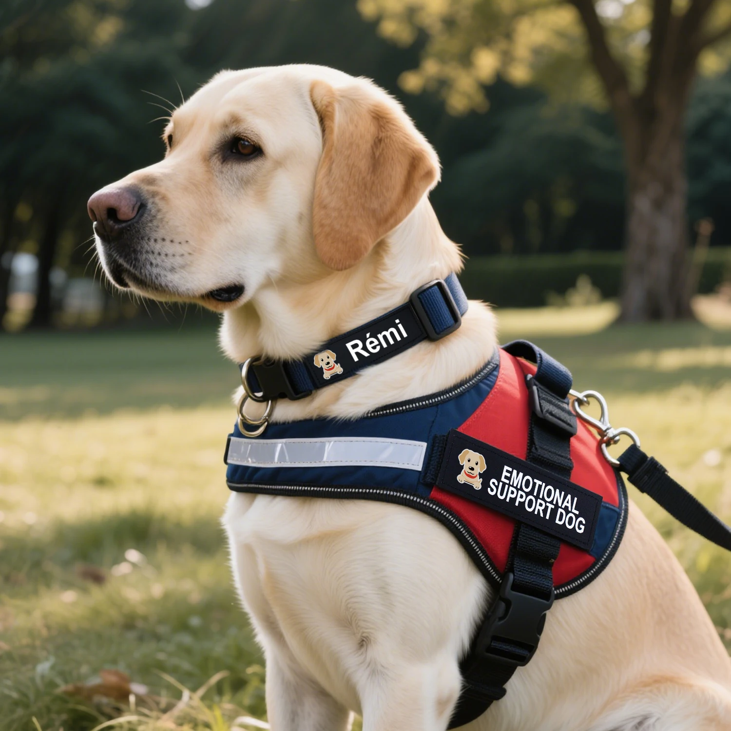 2 unids/lote etiquetas de arnés de pecho para perros ID patrones de mascotas accesorios serie suministros para exteriores personalización nombre y Oth - imagen 5