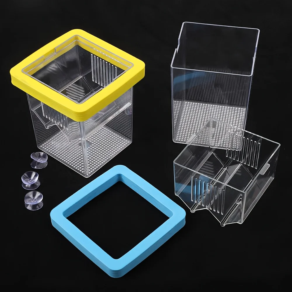 Caja de aislamiento multifuncional para cría de peces, acuario de peces, cría de acuario de alta claridad, incubadora para incubar Doble Guppies - imagen 3