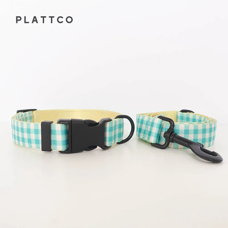 Correa para collar de perro PLATTCO diseñada para GRASS PLAID grande, mediano y pequeño combina inteligentemente con hebilla de plástico y aleación de zinc PDC306 - imagen 5