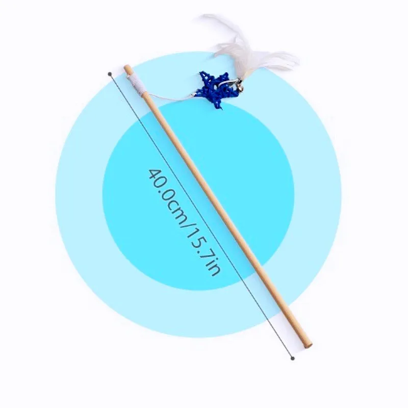 Juguete de plumas con campana para gatos – Palo interactivo - imagen 4