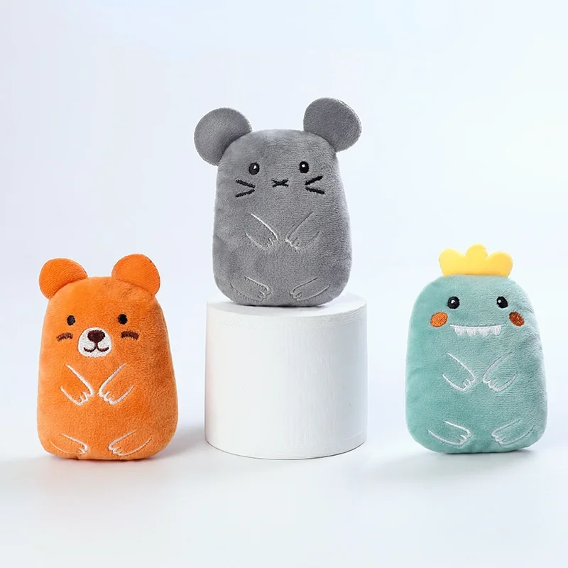Juguetes de peluche de animales de dibujos animados para mascotas, juguetes para gatos y perros que contienen papel de sonido, suministros divertidos para gatos y cachorros, juguetes para masticar - imagen 2