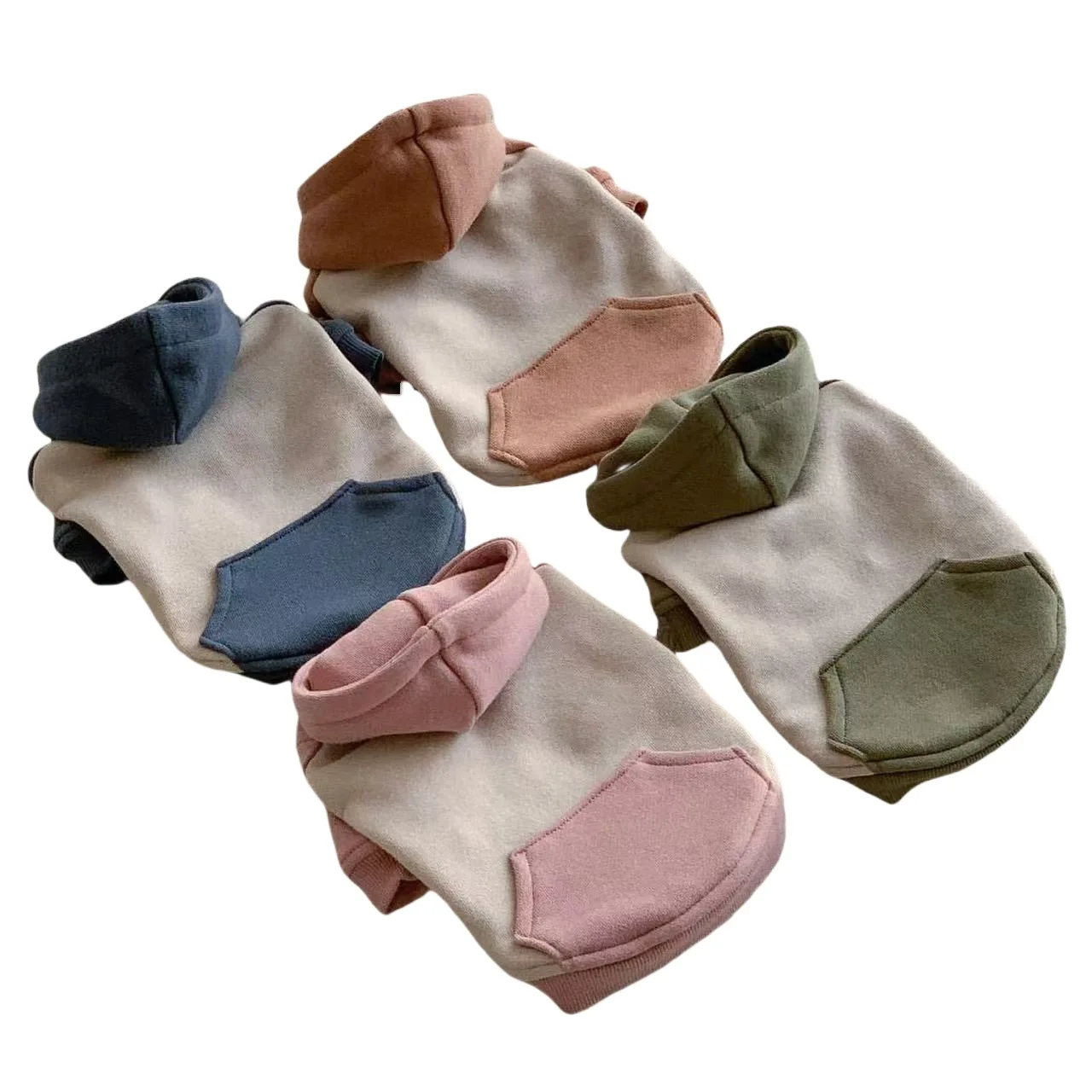 Sudadera con capucha de otoño/invierno para mascotas, camiseta cálida con empalme, Teddy Yorkshire, perro pequeño, sudadera con capucha de otoño/invierno, ropa para cachorros pequeños - imagen 5