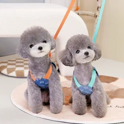 Chaleco de mezclilla para perro con arnés y correa – Ropa veraniega