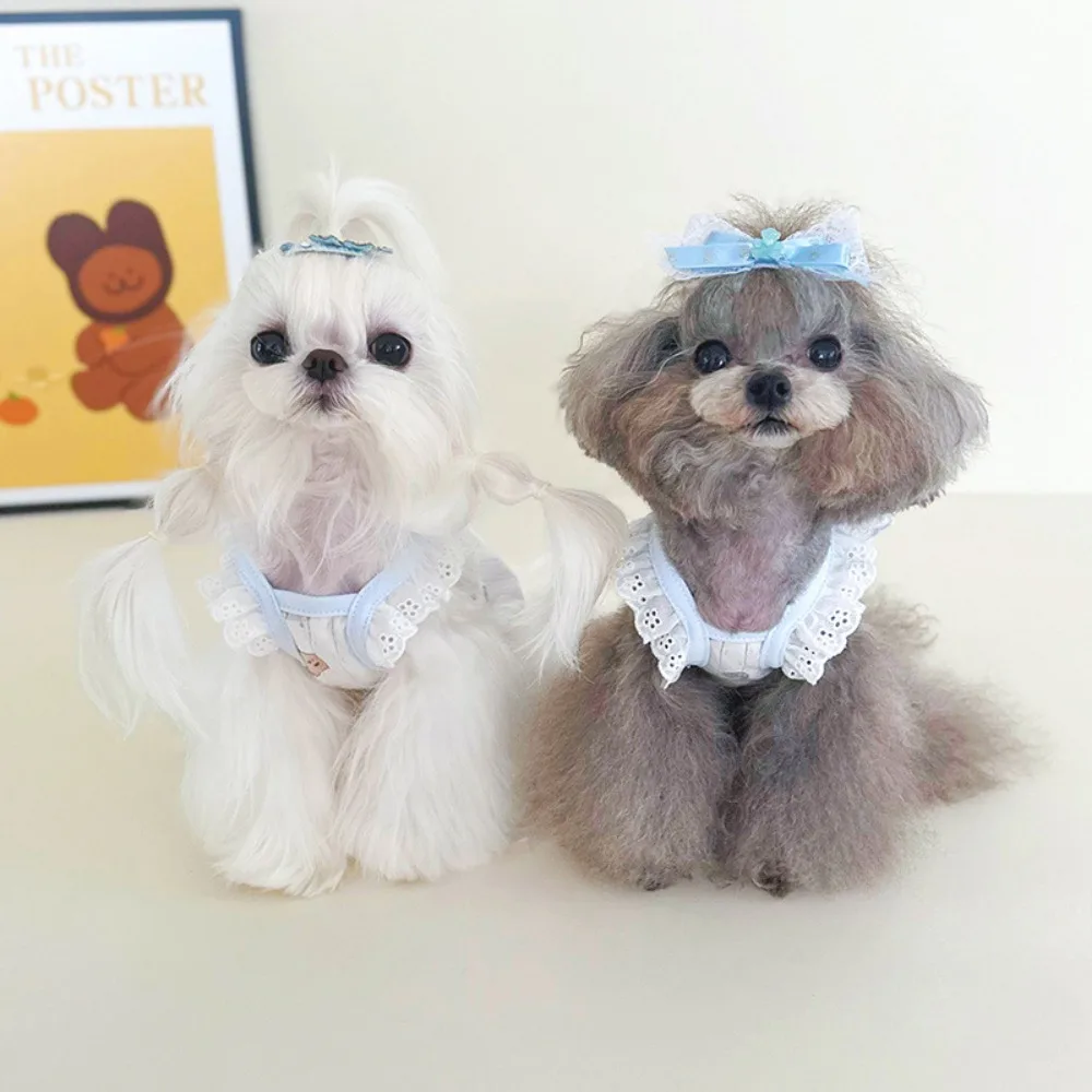 Ropa de primavera para perros y gatos, bolsa de protección solar transpirable de estilo tejido, ropa de aire acondicionado de cuatro patas para el vientre - imagen 2