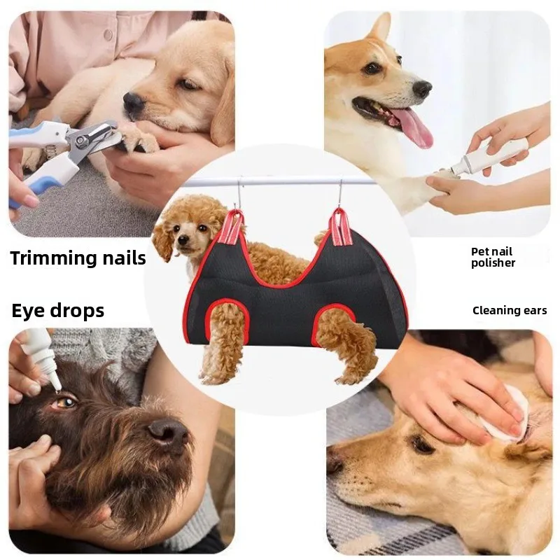 Hamaca para el cuidado de mascotas, accesorios para el cuidado del baño para perros, gatos pequeños y medianos, recorte de uñas, limpieza de orejas, productos de hamaca transpirables - imagen 2
