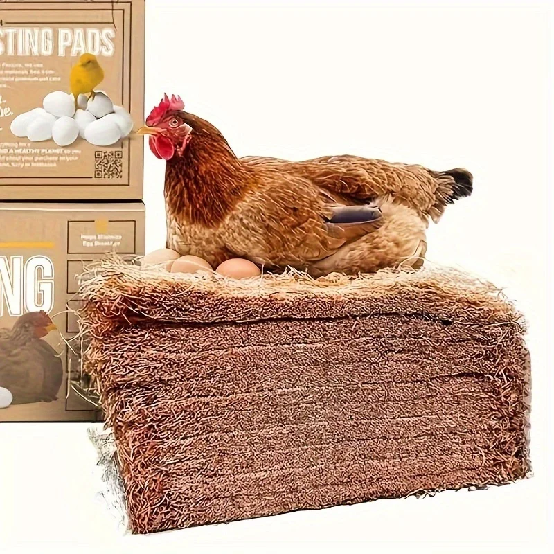 Esteras anidadas de madera no desechables para pollos, almohadillas portátiles para ropa de cama para gallinas, suministros para gallinero de aves de corral, almohadillas para nido ecológicas - imagen 2