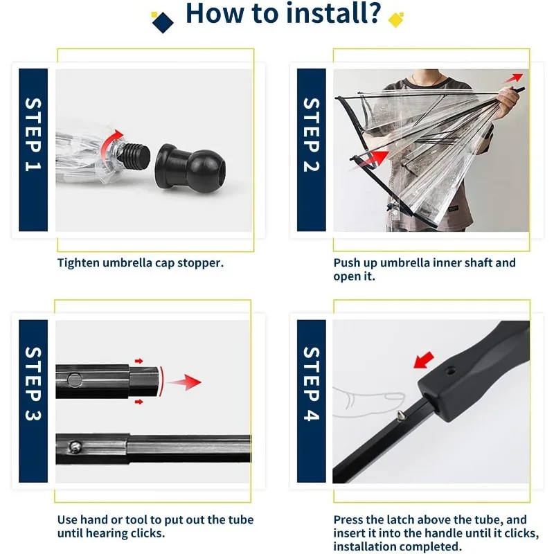 Paraguas portátil para perros pequeños, paraguas transparente para mascotas para perros en días lluviosos que caminan con correa ajustable, fácil de instalar - imagen 4