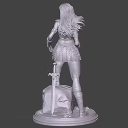 Miniatura resina sin pintar mujer vintage para coleccionismo y rol