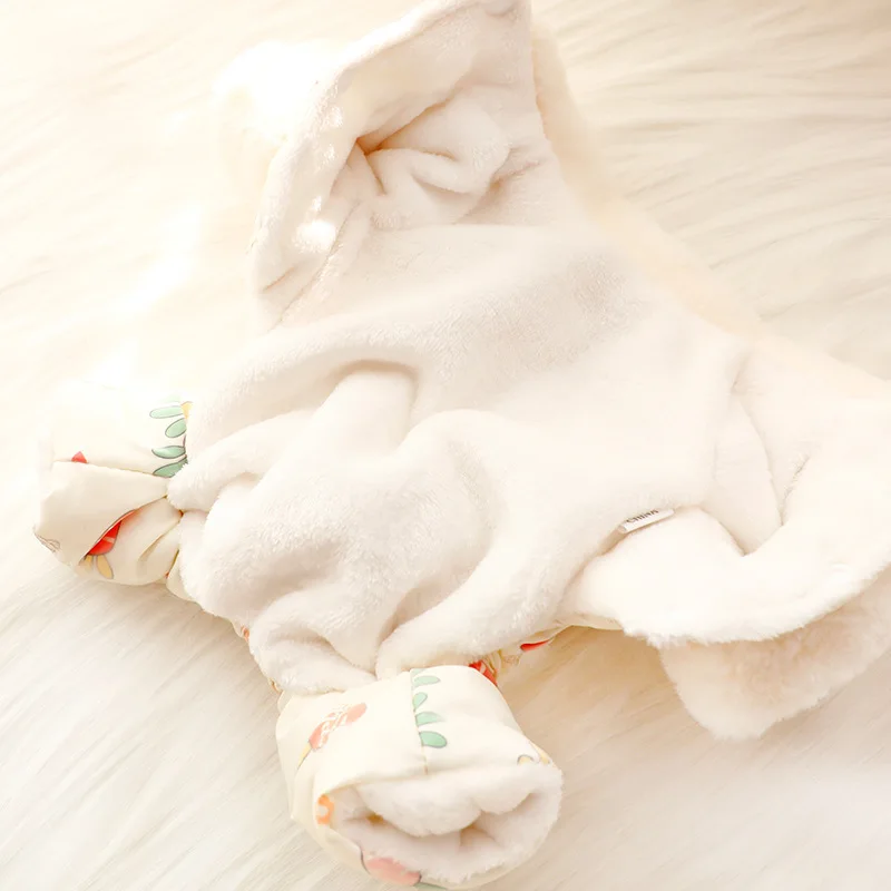 Ropa para perros, ropa de Otoño Invierno, muñeca tridimensional gruesa, dibujos animados, tracción bonita, suministros para mascotas de peluche para perros pequeños de cuatro patas - imagen 4