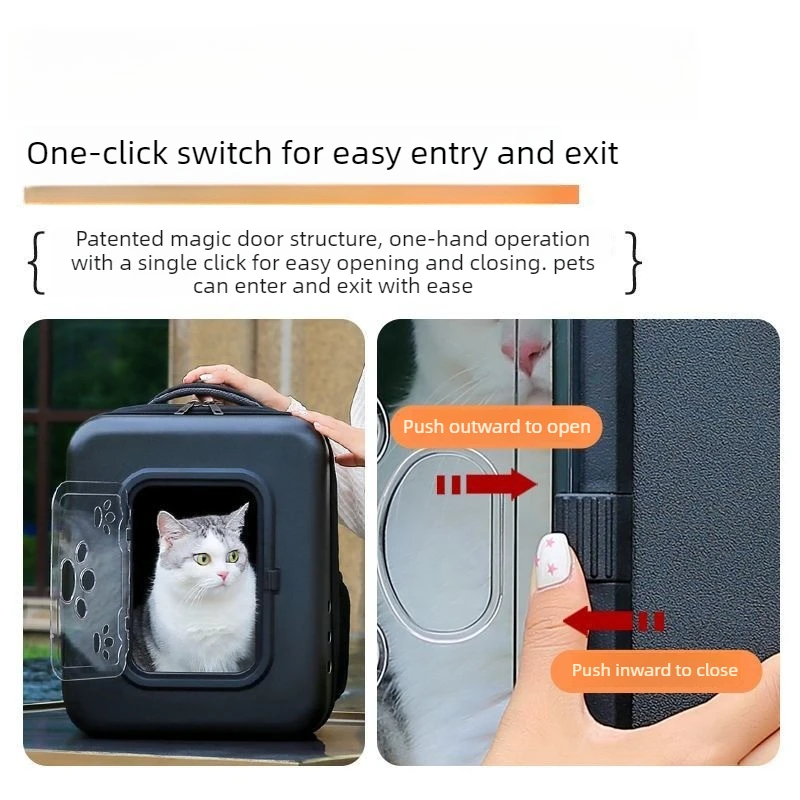 Mochila transportín transparente para gatos y perros mini - imagen 3