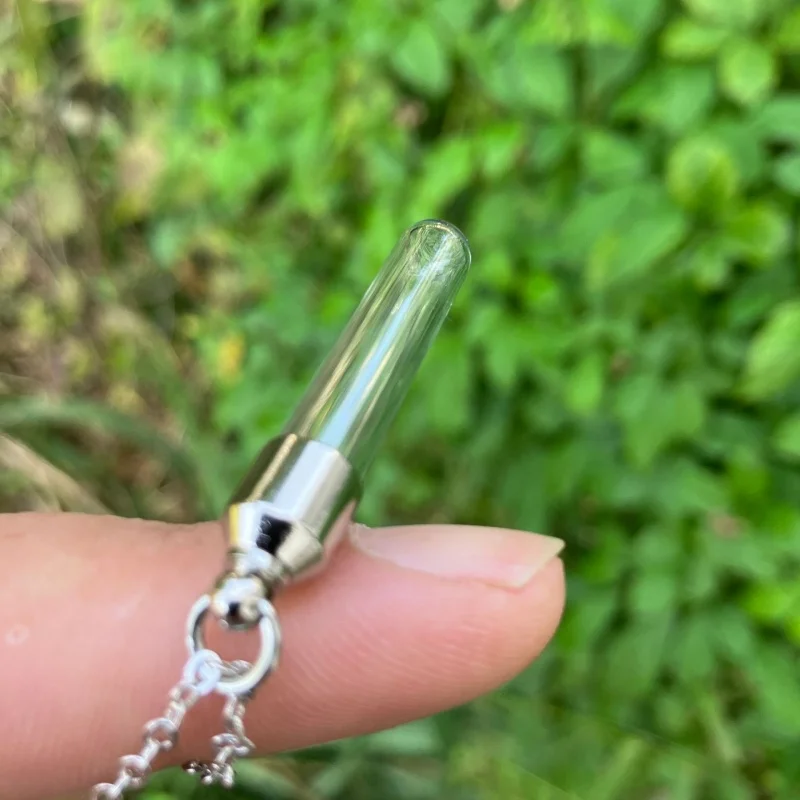 Cilindro de cremación de vidrio de acero inoxidable, colgante de urna de tubo, collar conmemorativo, soporte para cenizas, joyería de cremación de recuerdo - imagen 3