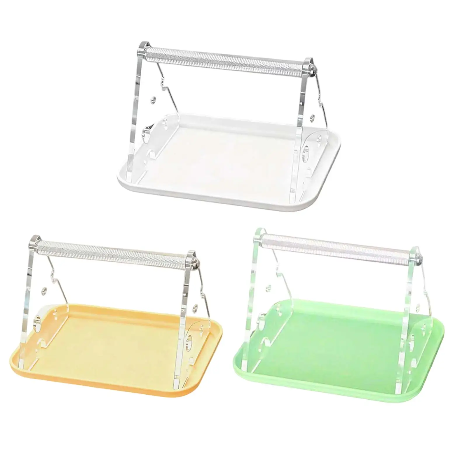 Percha de mesa para pájaros, poste de Metal texturizado, soporte de entrenamiento para pájaros, percha molida con bandeja colgante para pájaros pequeños y medianos, Cacatua Lovebird - imagen 3