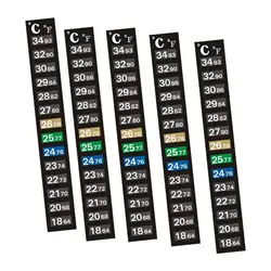 Tira de termómetro para acuario, pegatinas de fácil lectura, accesorio indicador de temperatura para configuración de ventilador de refrigeración de pecera