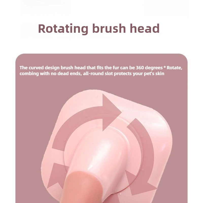 Peine para perros y gatos, masaje para mascotas, cabezal giratorio, aguja, protección de belleza, cepillo para depilación, peine para depilación, productos para mascotas, accesorios - imagen 5