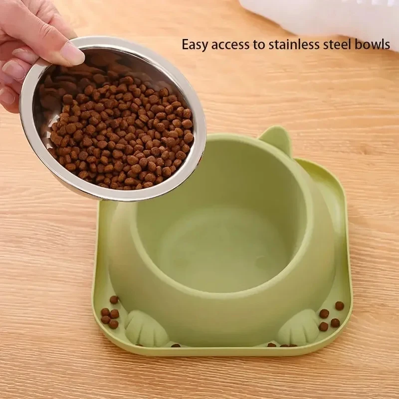 Comedero antideslizante inclinado para perros y gatos antihormigas y agua - imagen 2