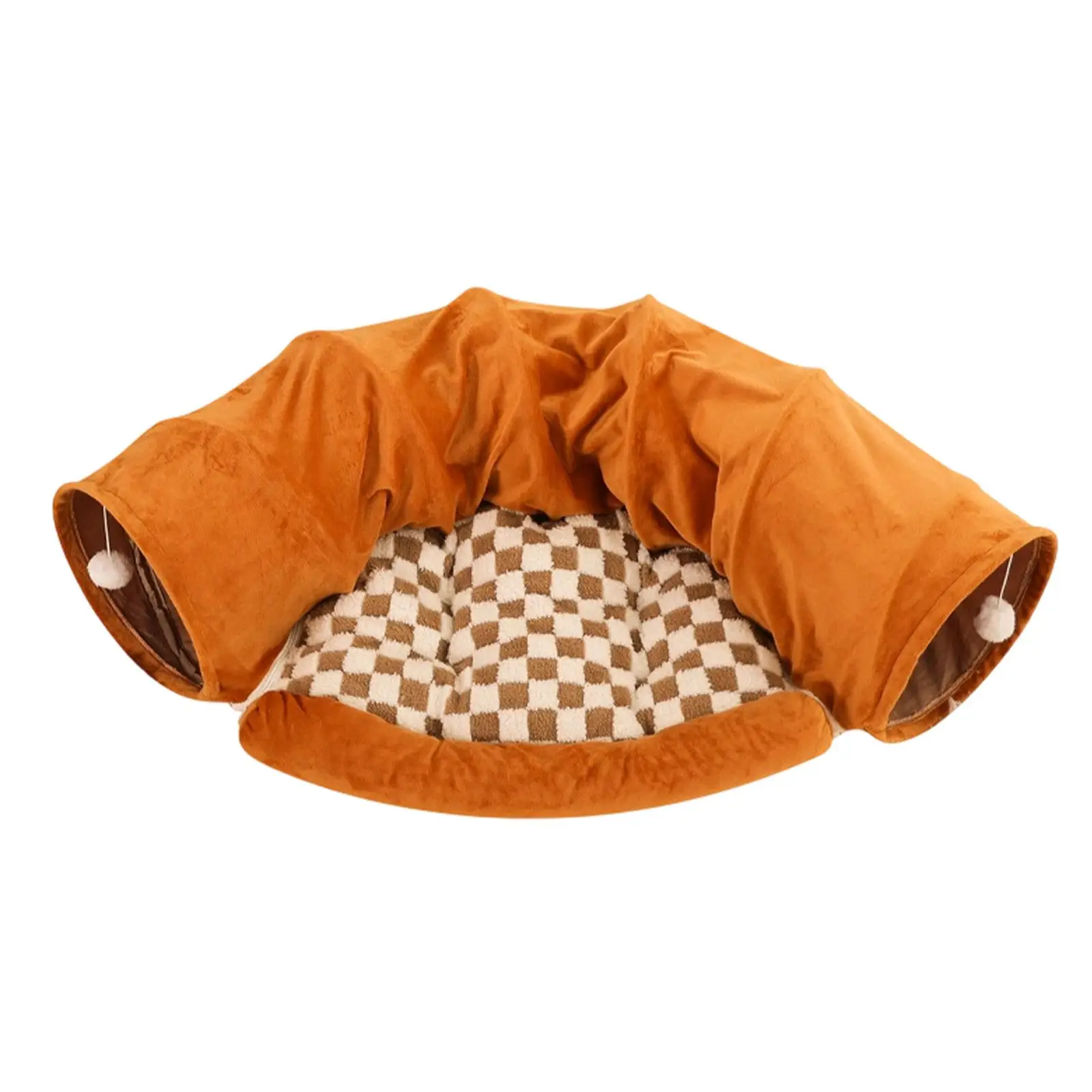 Cat Tunnel Bed Pet Sleeping Bed Interactive Toy with Ball Multifunctional Pet Supplies Gifts Sleeping Mat Equipment