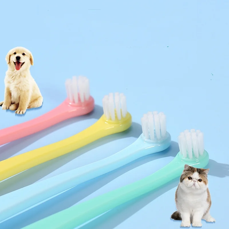 1 Uds. Cepillo de dientes para limpieza de dientes de perro, cepillo de cabeza pequeña para perros, herramientas de limpieza de dientes y boca, cuidado de mascotas, cepillo de dientes para gatos, productos para mascotas - imagen 2