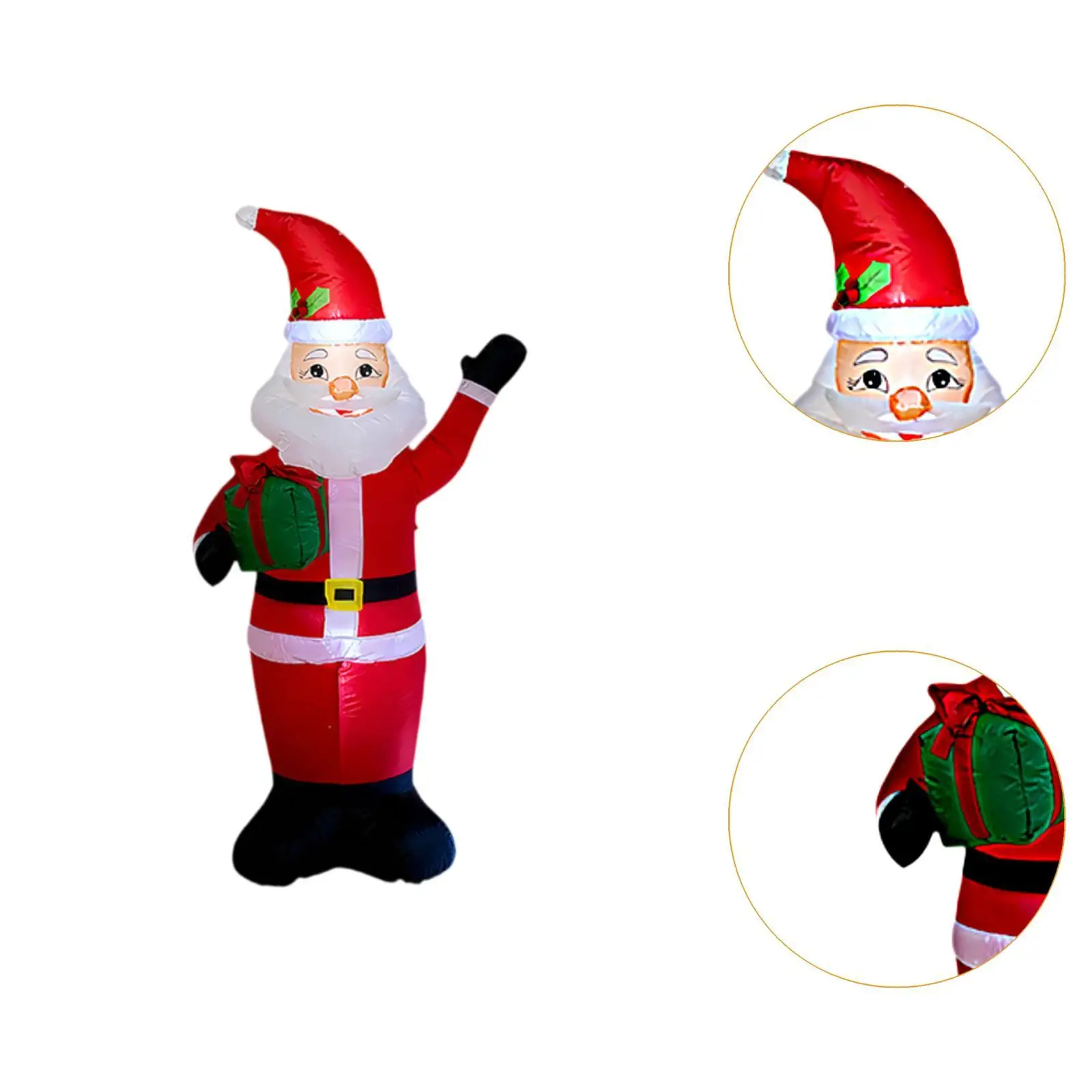 Inflables de Navidad, decoración de Papá Noel, bonito accesorio con luz LED, decoración inflable de Navidad, adorno para exteriores para fiesta, hogar, interior