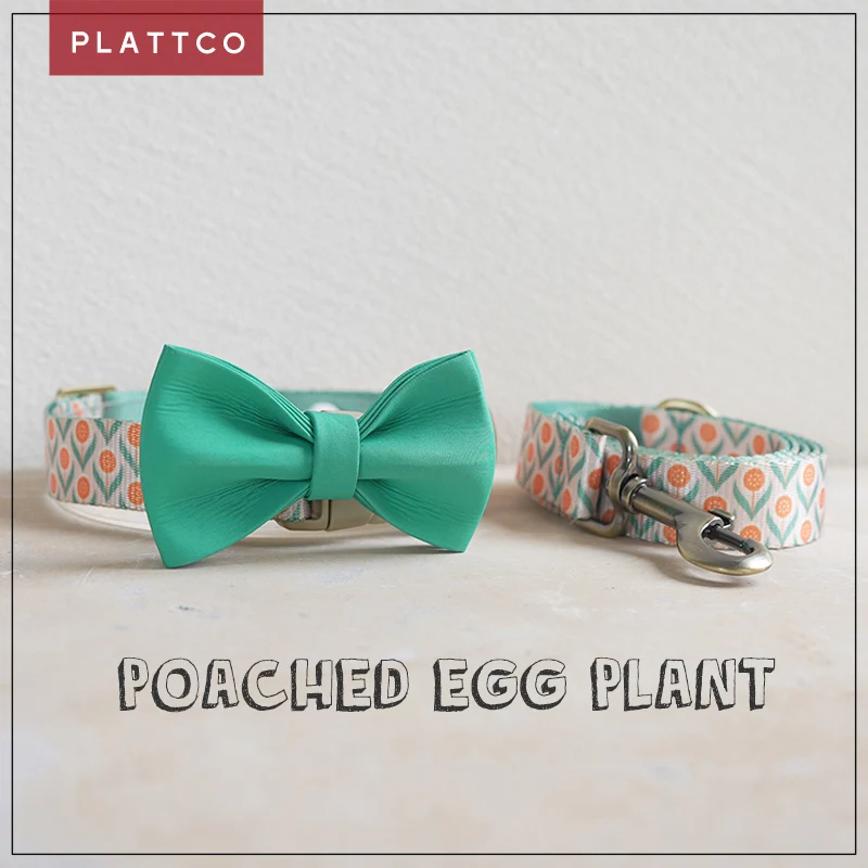 Correa de nailon para perro, correa resistente con Clip, hebilla, Collar para mascota para perro pequeño y mediano, Chihuahua, 5 tamaños, planta de huevo escalfado PDC347