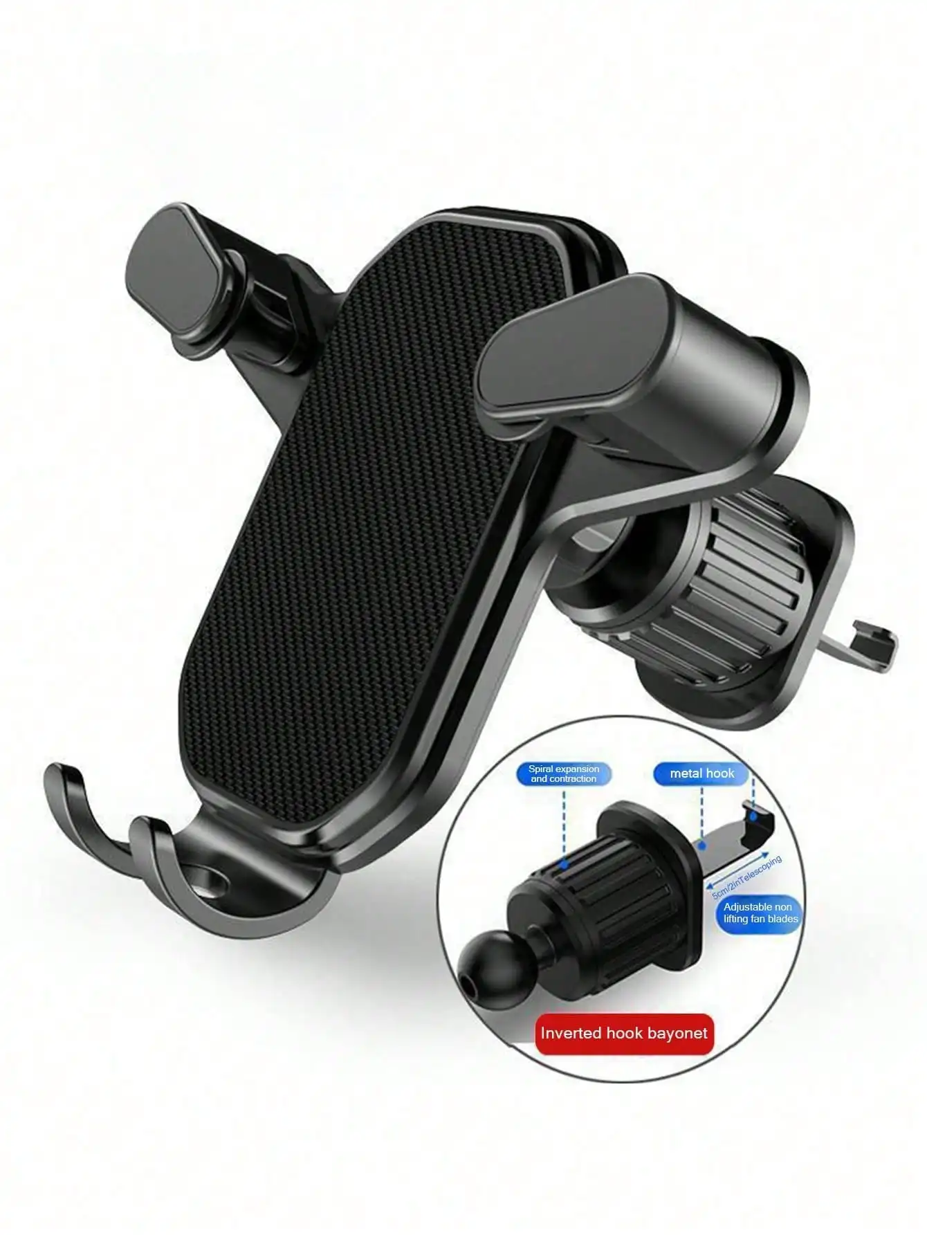 Soporte móvil coche antivibración universal gancho invertido