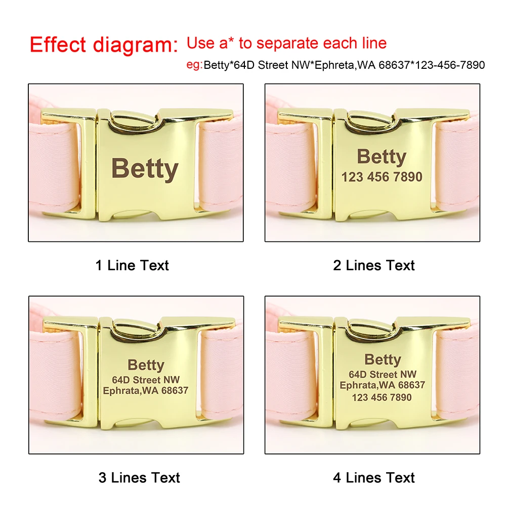 Collar de perro de seda personalizado, pajarita suave, collares para mascotas, Collar para cachorro con lazo de flores, nombre de identificación personalizado para perros pequeños, medianos y grandes - imagen 4