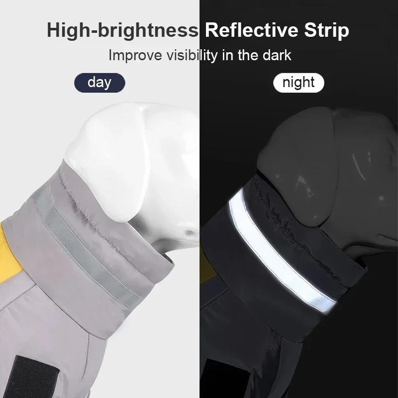 Chaqueta para Perro Grande, Ropa de Invierno Cálida para Perros Medianos y Grandes, Abrigo Impermeable para Mascotas, Disfraz de Labrador, Chaleco para Golden Retriever, Overol - imagen 3