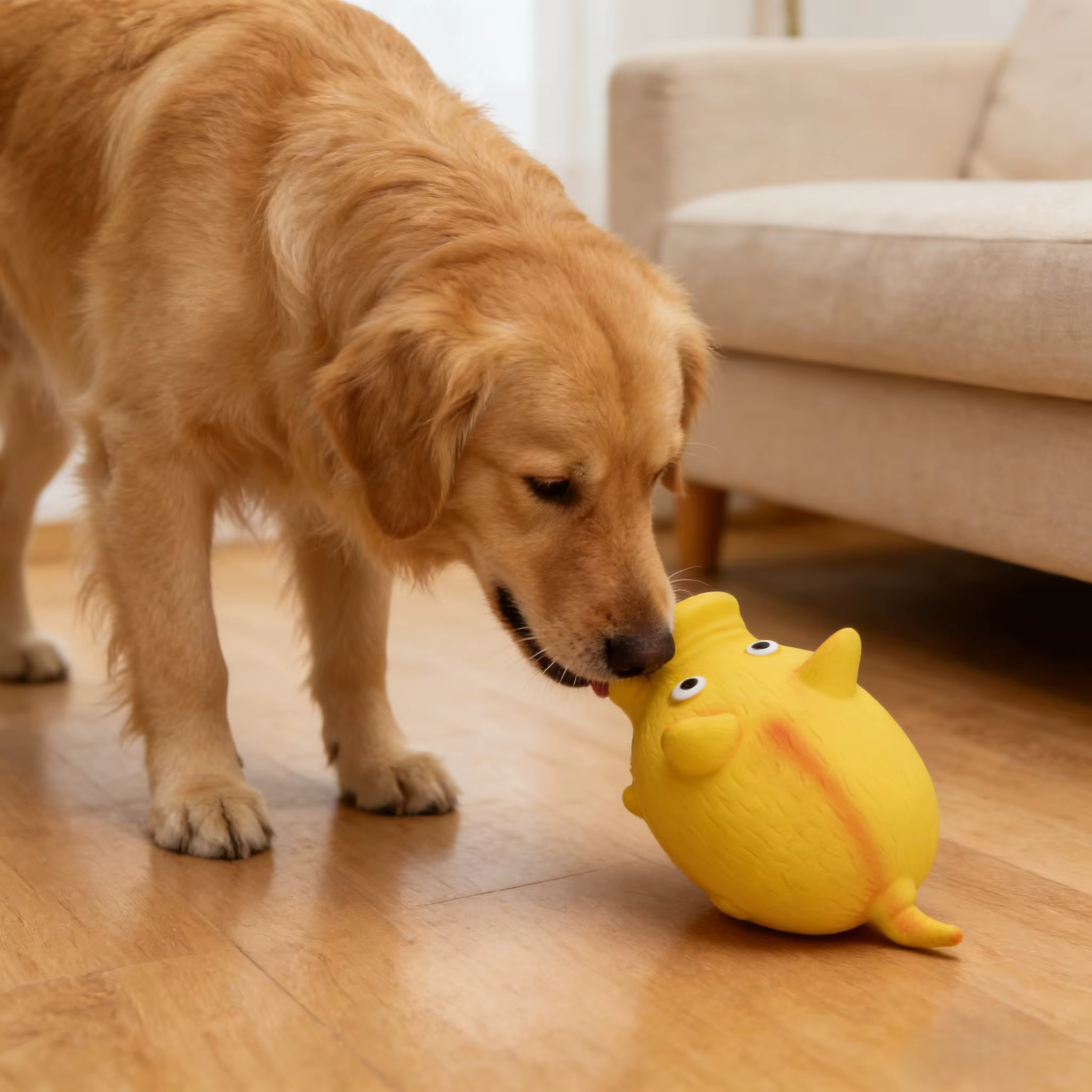 Juguete sonoro de látex para perros resistente a mordeduras
