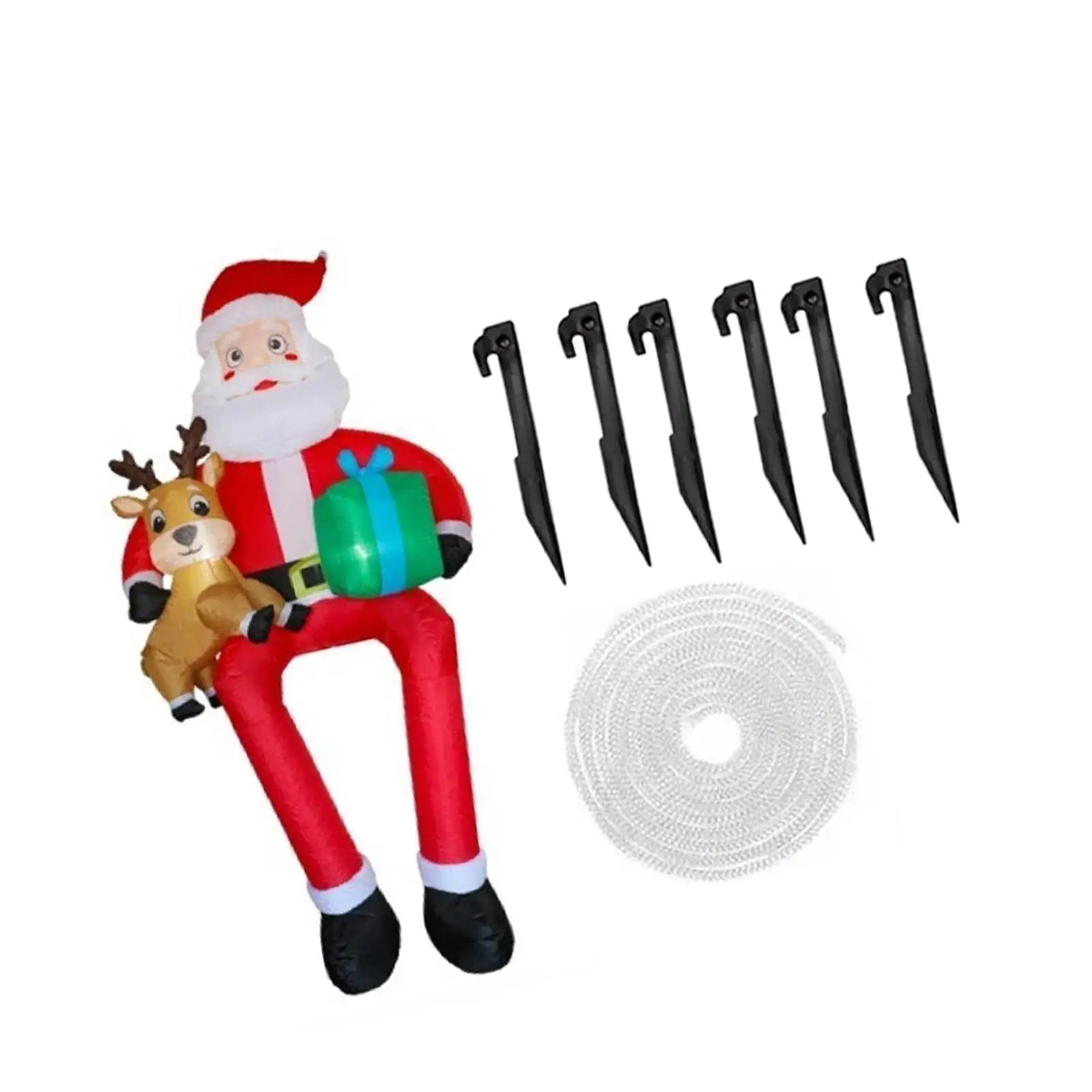 Christmas Inflatable Santa Xmas Decorations Sitting on The Roof Cute Inflatable Christmas Inflatable Santa Xmas Decorations Sitting on The Roof Cute Inflatable