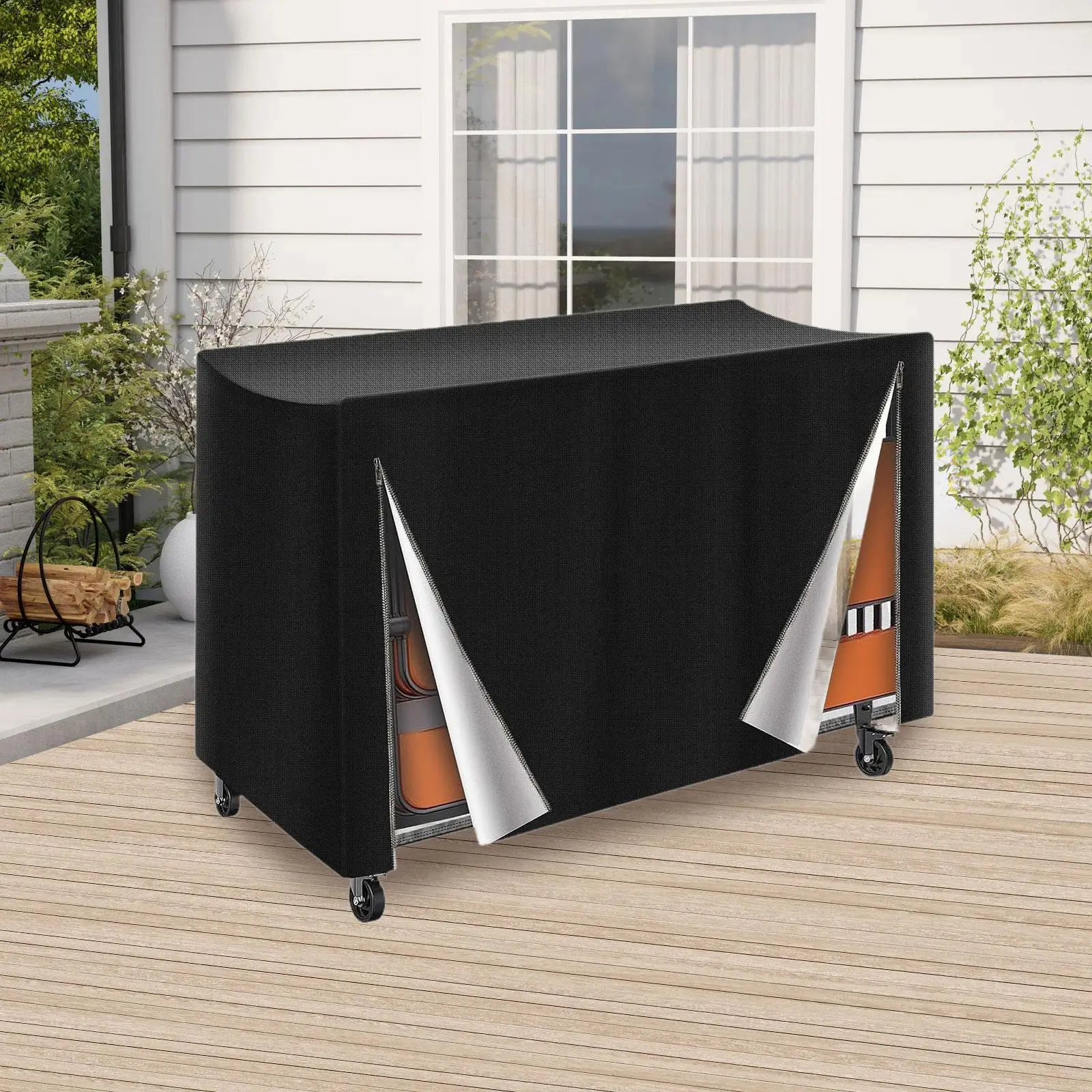 Folding Chair Rack Cover, Zipper with Drawstring, Sturdy, Folding Chair Storage Bag, Heavy Duty Waterproof Folding Chair Rack Cover, Zipper with Drawstring, Sturdy, Folding Chair Storage Bag, Heavy Duty Waterproof