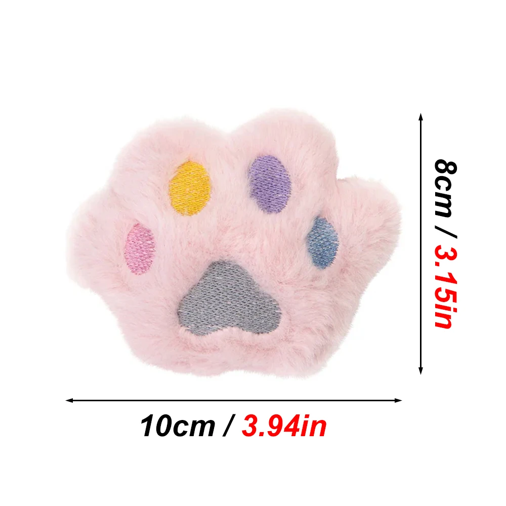 Juguete de peluche de gato en forma de pata, juguete interactivo de lana Coral para masticar mascotas, limpieza de dientes de gatito, almohada de gato resistente a mordeduras, 1 ud. - imagen 3