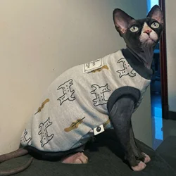 Ropa para gatos sin pelo – chaleco de algodón teñido y abrigo ligero