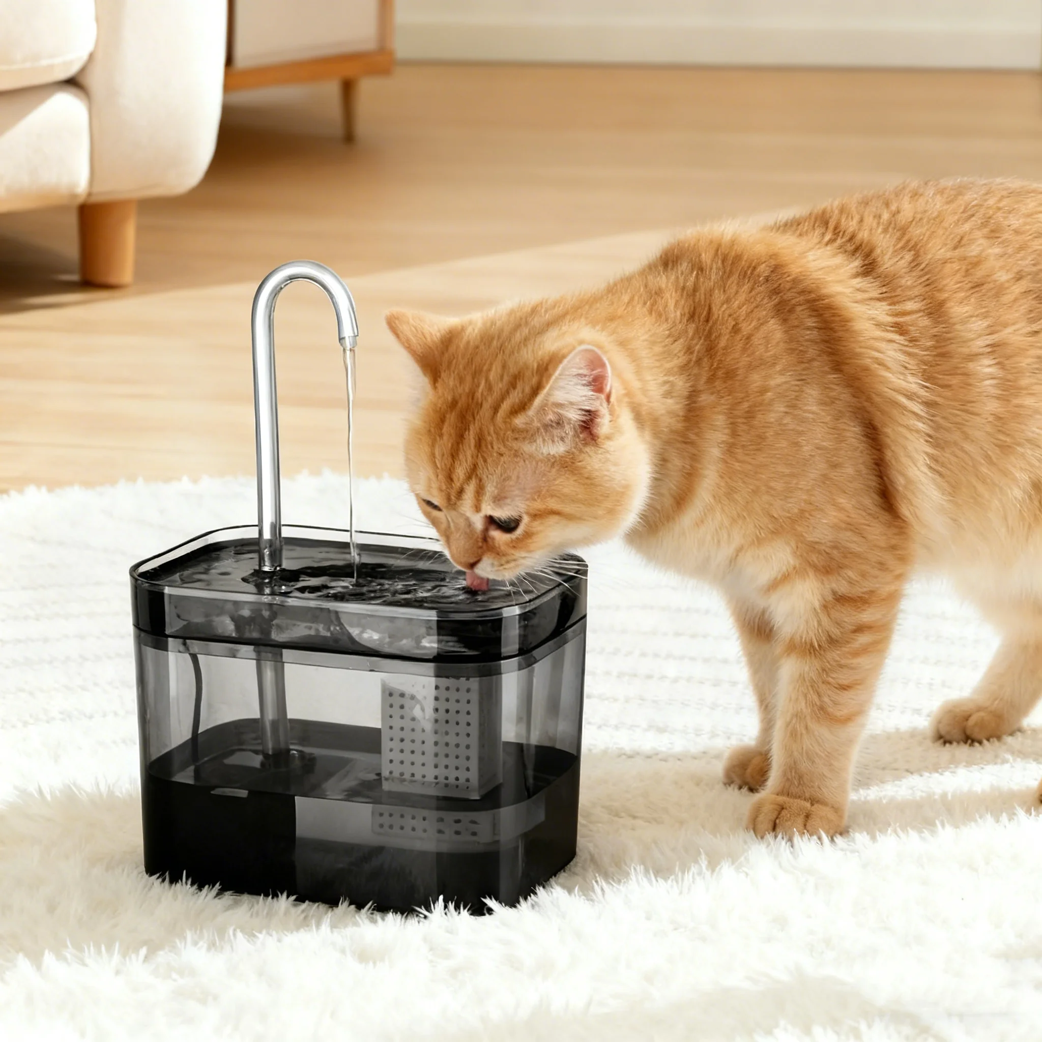 Bebedero para gatos, dispensador de agua circulante automático, lavabo de agua para perros y gatitos, cuenco de agua viva, suministros para mascotas