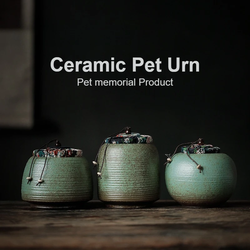 Urna de cerámica para cenizas de perros, urnas Retro para cenizas de perros y gatos, recuerdos para cachorros, cajas funerarias, mascotas, gatos, gatitos, producto funerario